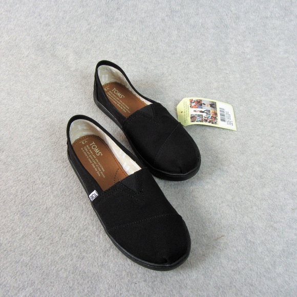 Boys Girls Black Canvas Shoes Size Varies - Picture 2 of 4